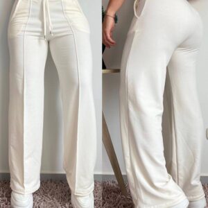 Pantalón vena blanco hueso