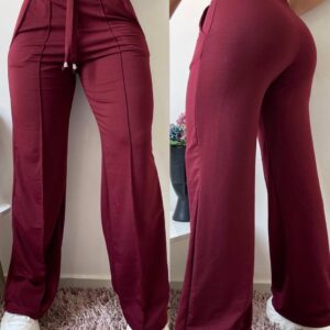 Pantalón vena vino tinto