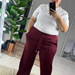 Pantalón vena plus vino tinto