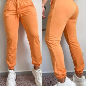 Pantalón jogger naranja claro