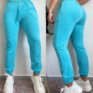 Pantalón jogger azul aguamarina