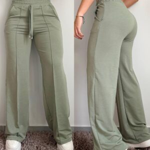 Pantalón vena verde pistacho