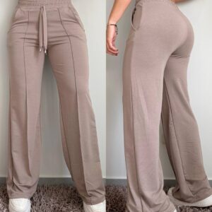 Pantalón vena beige oscuro